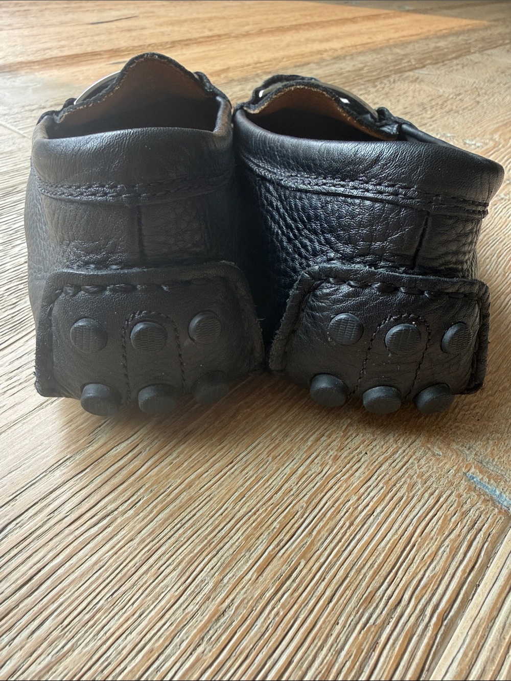 Coach Frederica Black Leather Driving Loafers | Classic Slip-On Moccasins - Picture 4 of 6